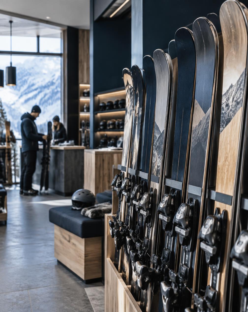 Hochwertige Ski im modernen Skiverleih